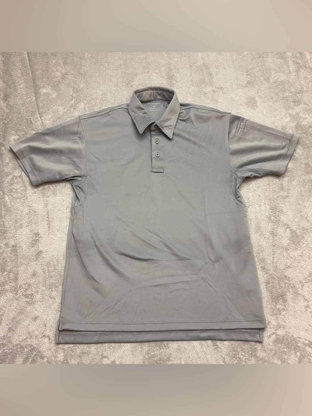 Propper Polo Shirt Mens Medium Gray Short Sleeve Tactical Performance Stretch